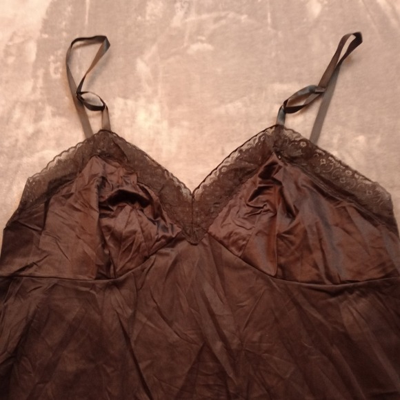 Vintage Vanity Fair Slip Dress Womens 18" 36/42 Lace Trim Whimsigoth Goth Fairy - Picture 2 of 13